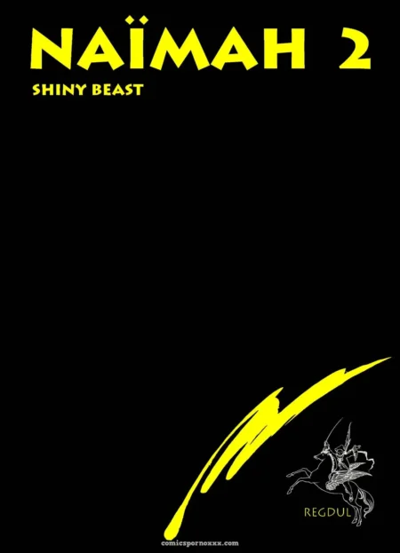 NAÏMAH 2 SHINY BEAST bête à cornes avec phallus énorme brillant et érection intense sur fond noir