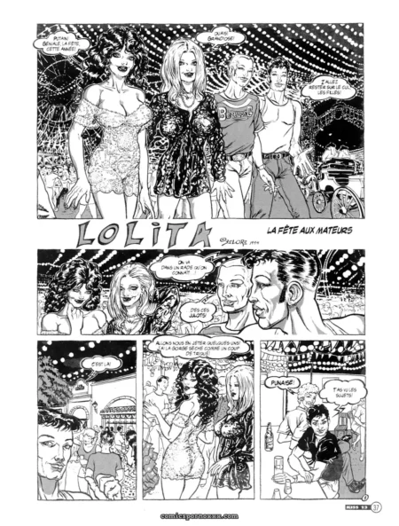 Femmes en lingerie dentelle et robes légères se font toucher partout, pénétrer et sucer lors d'une fête libertine.