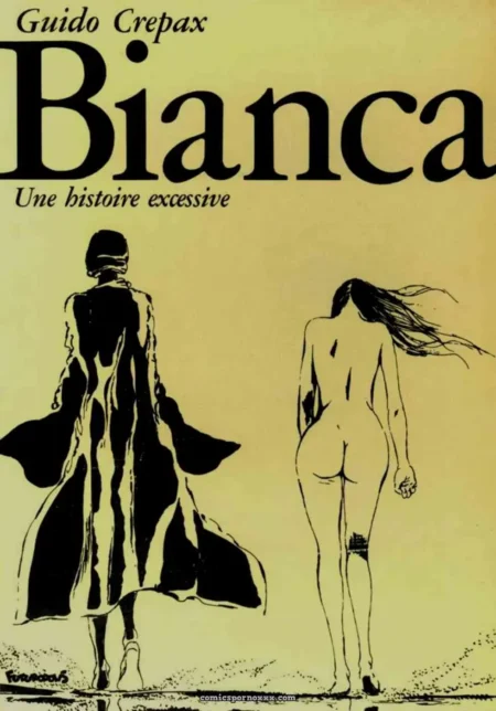 Bianca cul nu de dos avec fesses rebondies et cheveux longs marchant à côté d'un homme en manteau long